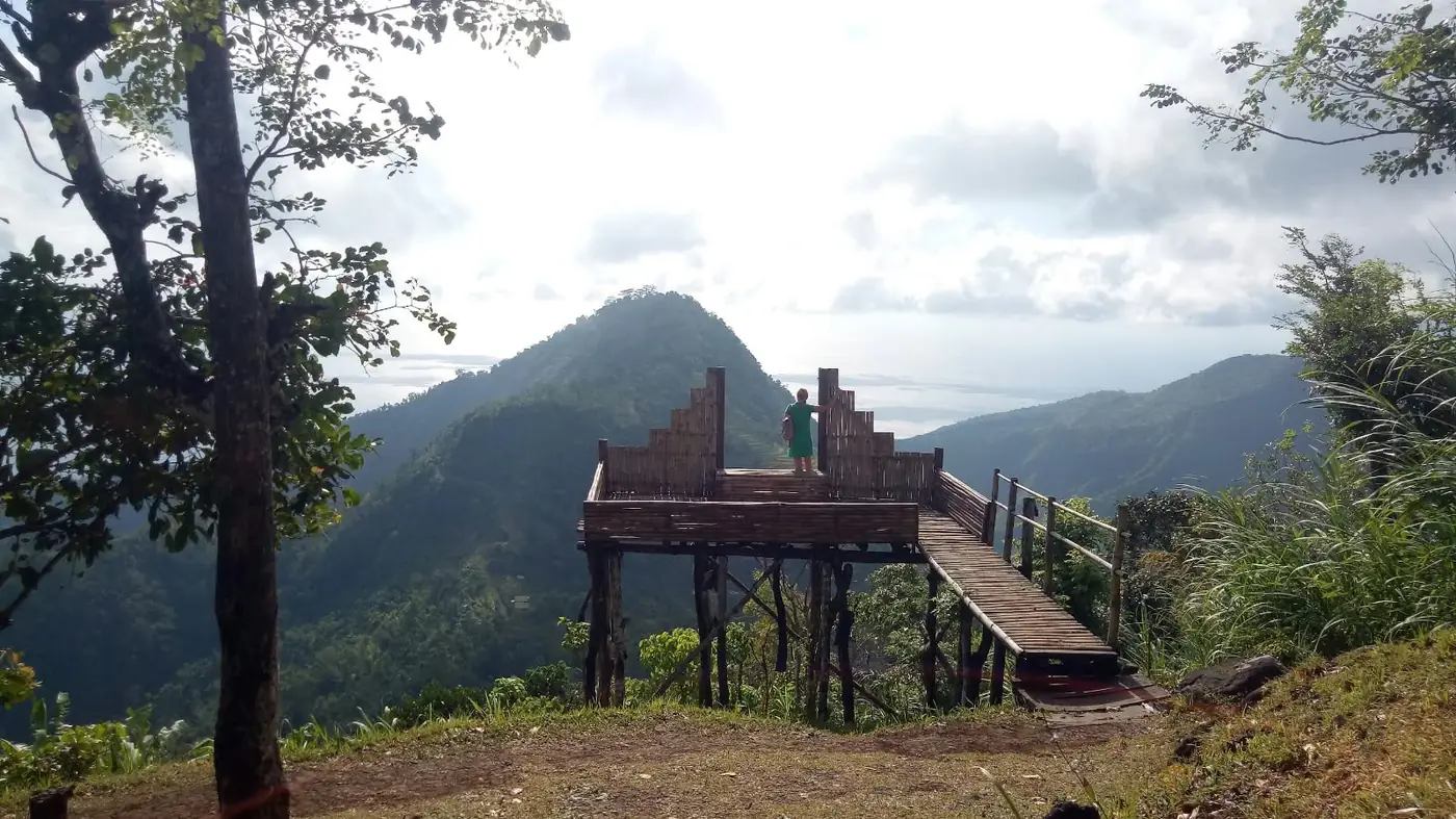 Bamboo viewing platform at Lahangan Sweet, East Bali